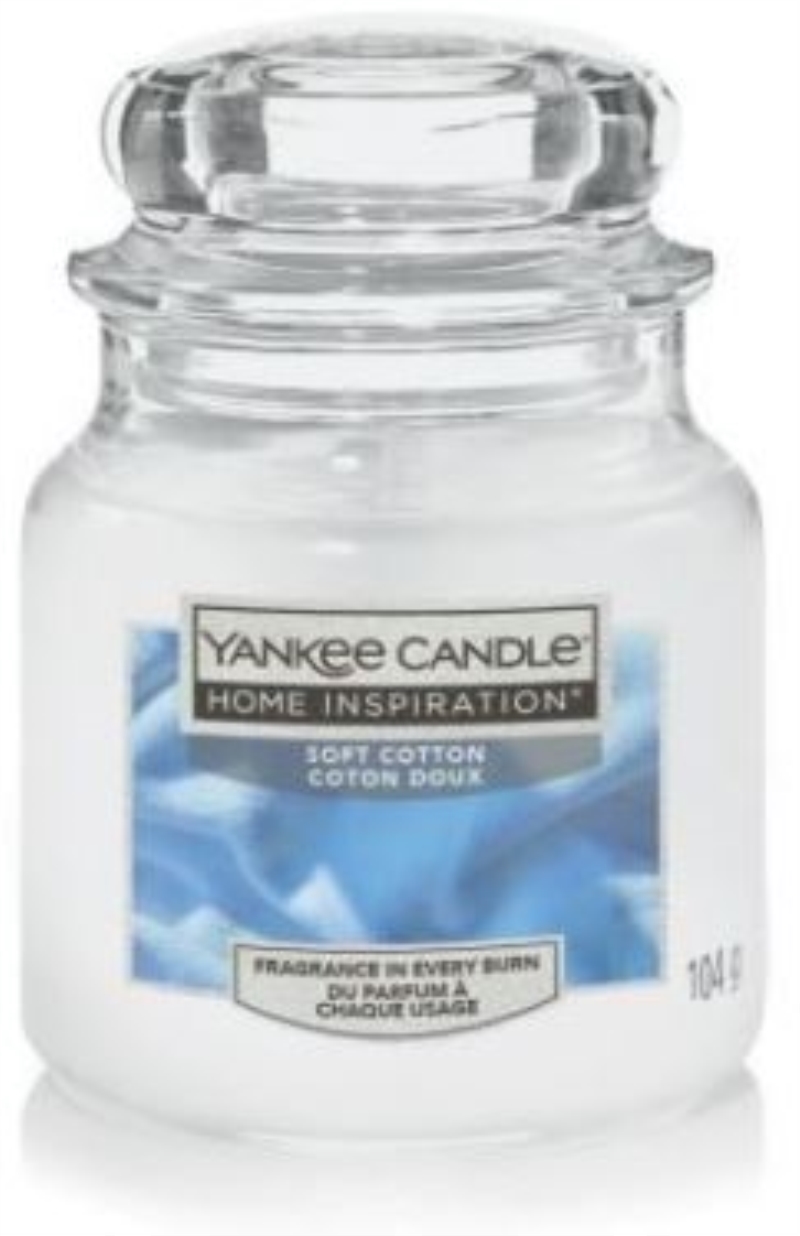 YANKEE CANDLE Yankee Candle Home Inspiration fragranza Soft Cotton in candela piccola 